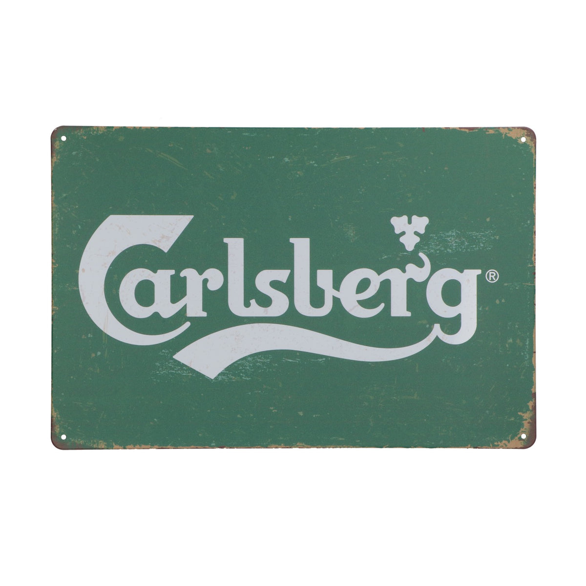 Panneau publicitaire Carlsberg, panneau en tôle rétro, 30 x 20 cm, vert, neuf, en métal, à accrocher au mur