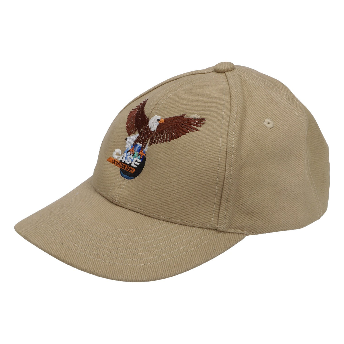 Casquette de baseball Case Construction USA Casquette de camionneur Motif « Aigle beige