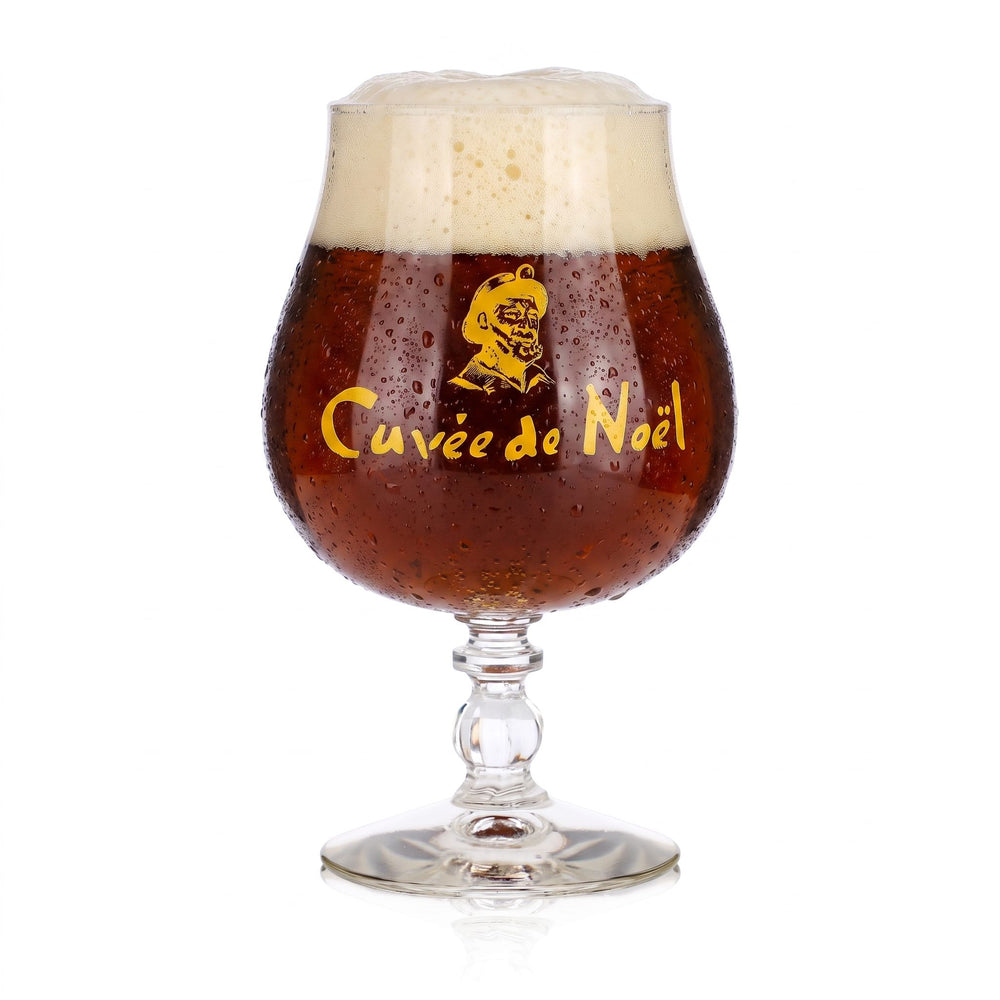 Verre à bière Castelain 0,5 l, modèle « Cuvée de Noël », en Durobor Windsor jaune