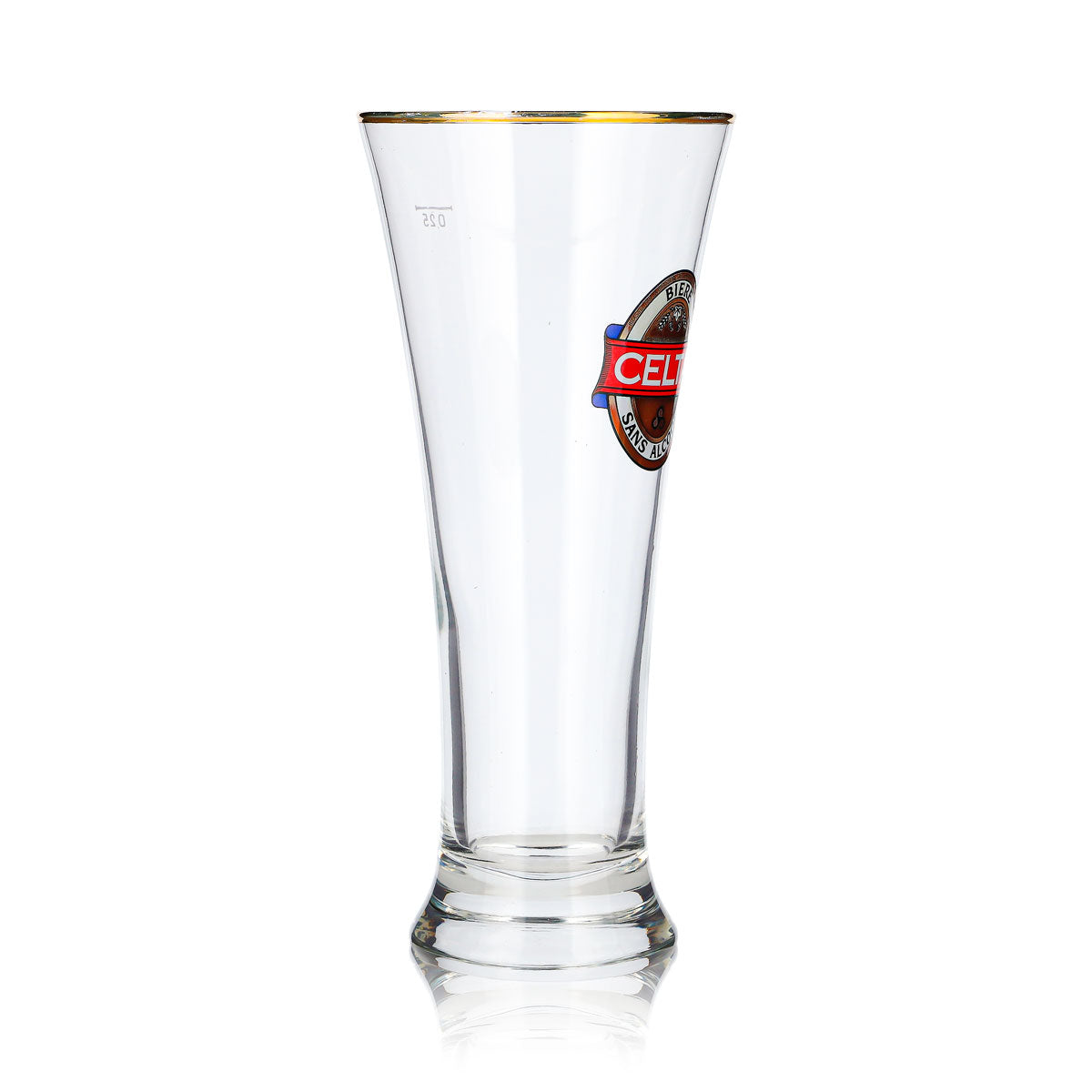 Verre à bière Celta, 0,25 l, en forme de coupe, avec bord doré – Vue 2