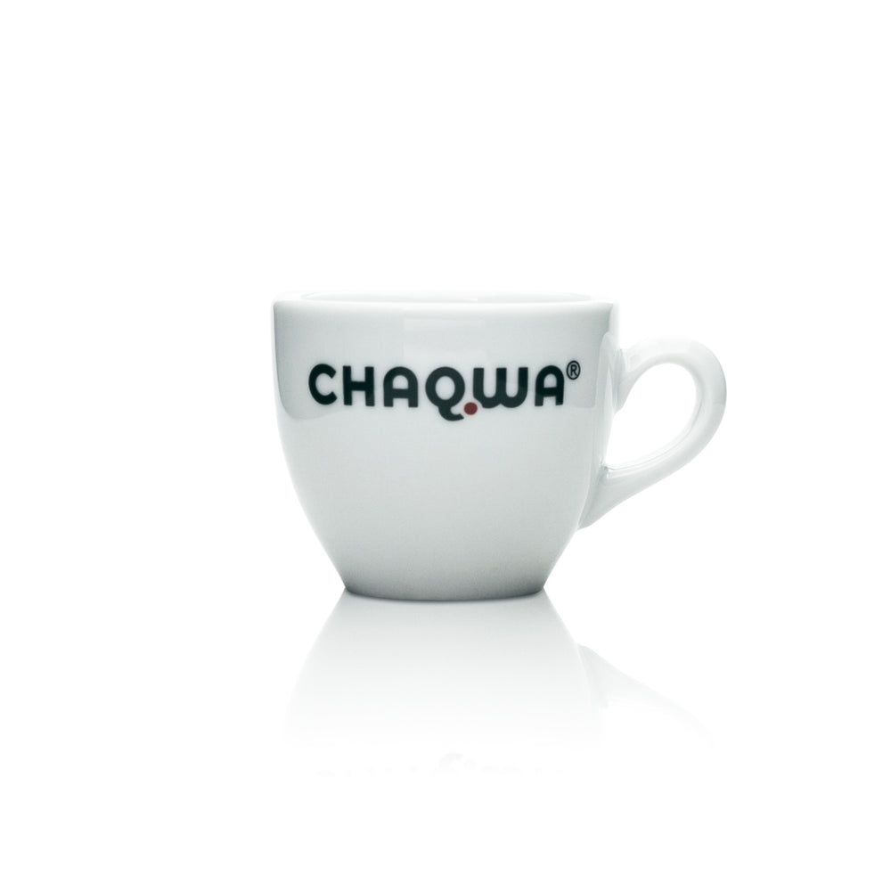 Chaqwa Tasse à café blanche 0,08 l Espresso Café Couvert Gastronomie Vaisselle Céramique Bar