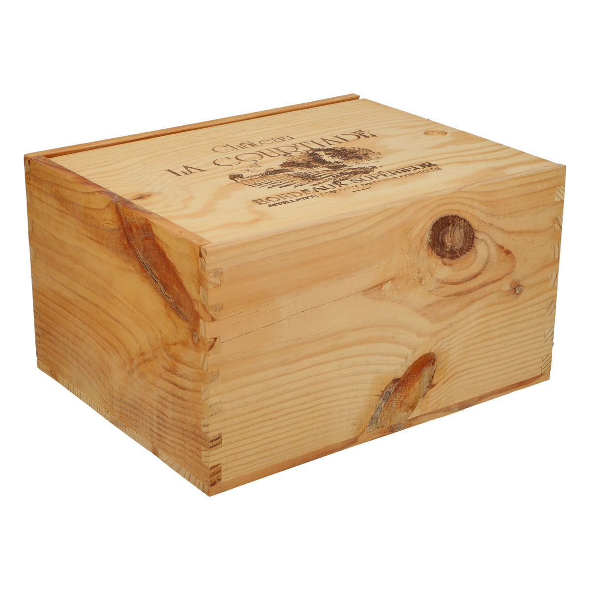Caisse en bois pour vin Château La Courtiade 33 x 27 x 18,5 cm Bordeaux Supérieur