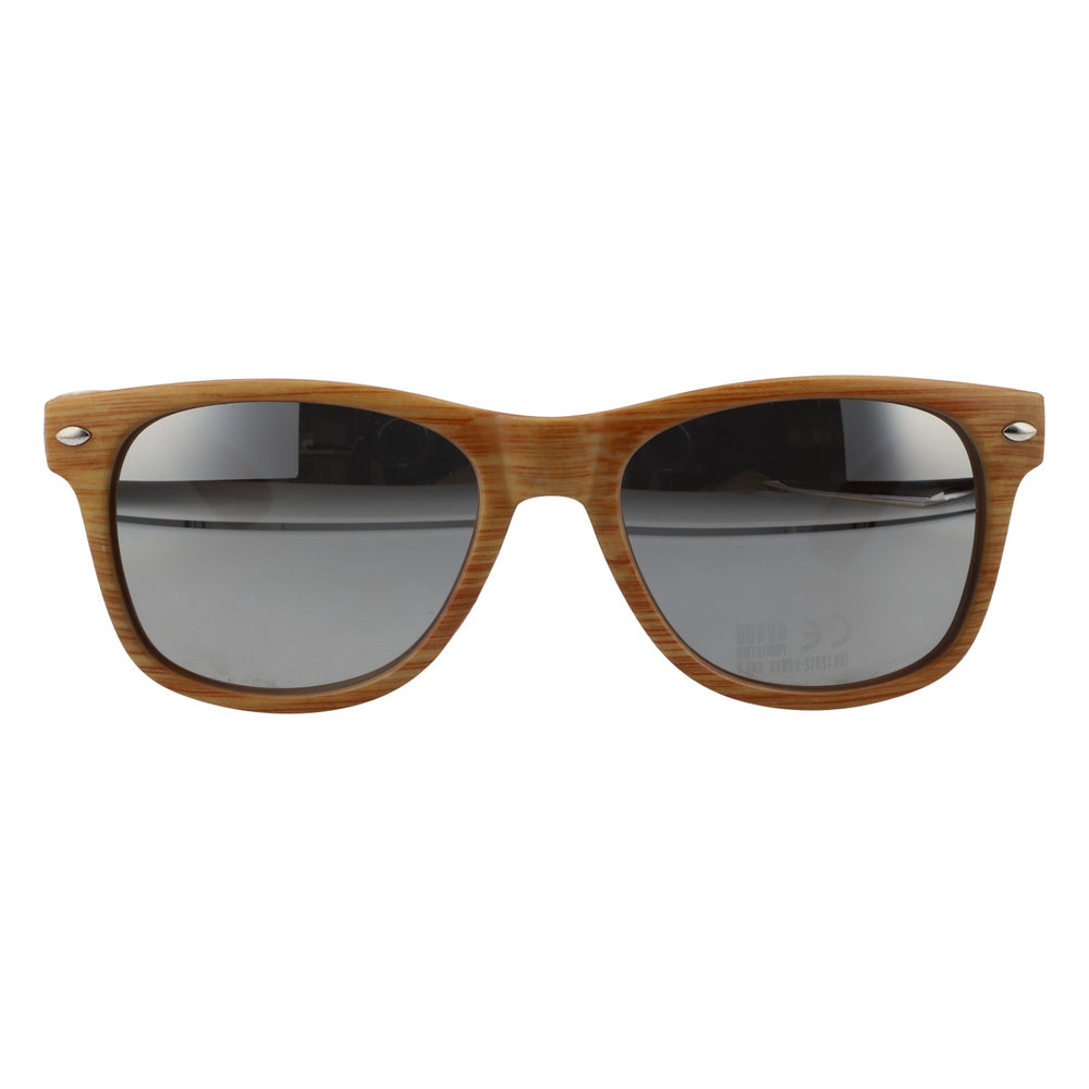 Lunettes de soleil Chimay Beer, aspect bois, neuves, en plastique, marron