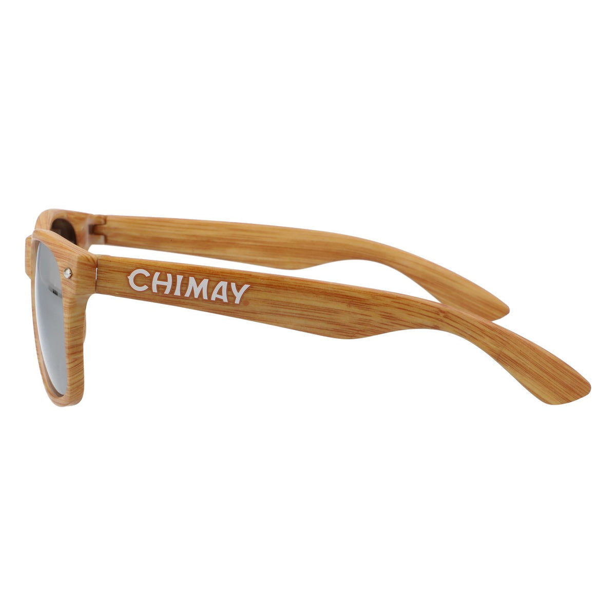 Lunettes de soleil Chimay Beer, aspect bois, neuves, en plastique, marron – Vue 3