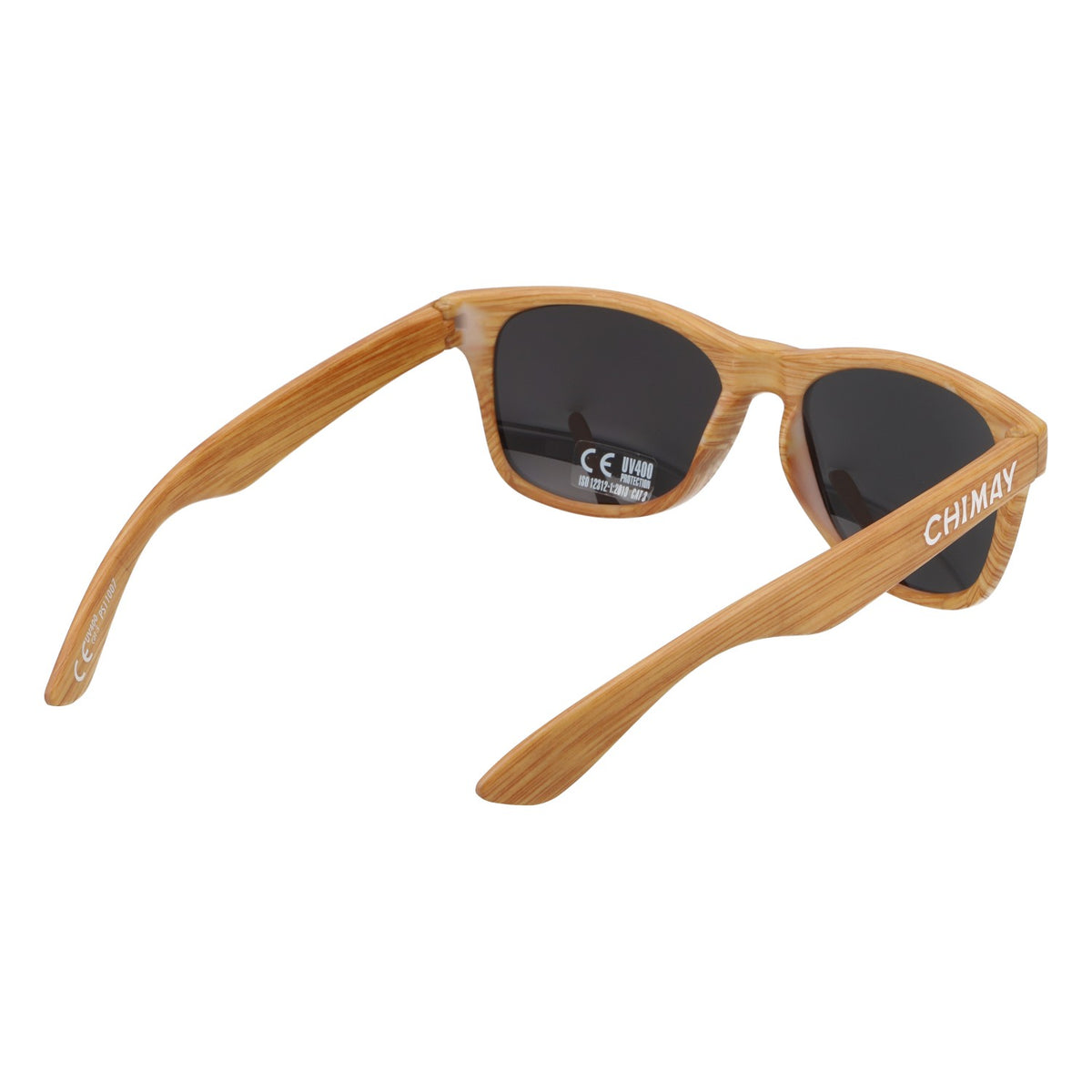 Lunettes de soleil Chimay Beer, aspect bois, neuves, en plastique, marron – Vue 4