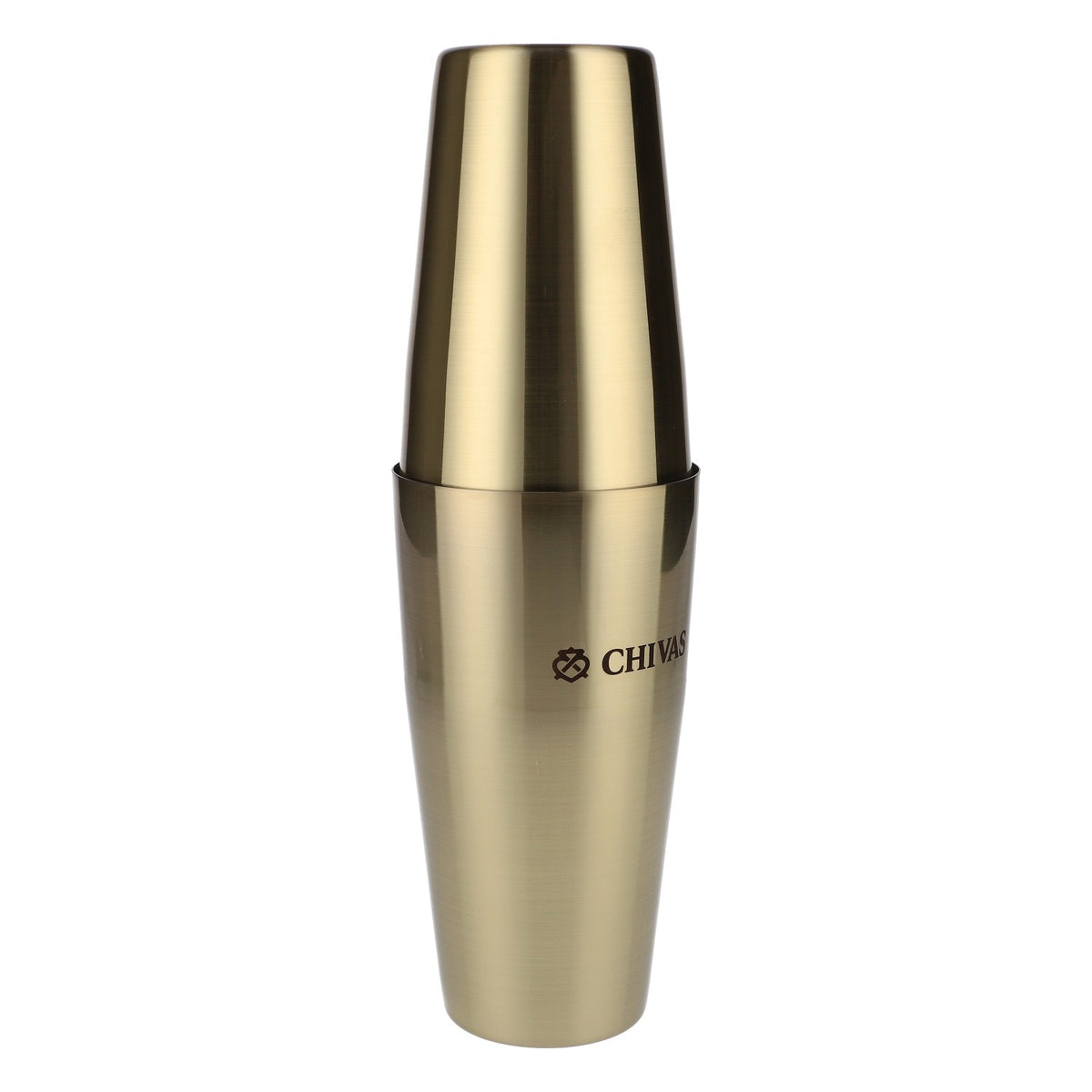 Chivas Regal Whisky Shaker en acier inoxydable Logo gravé en or – Vue 3