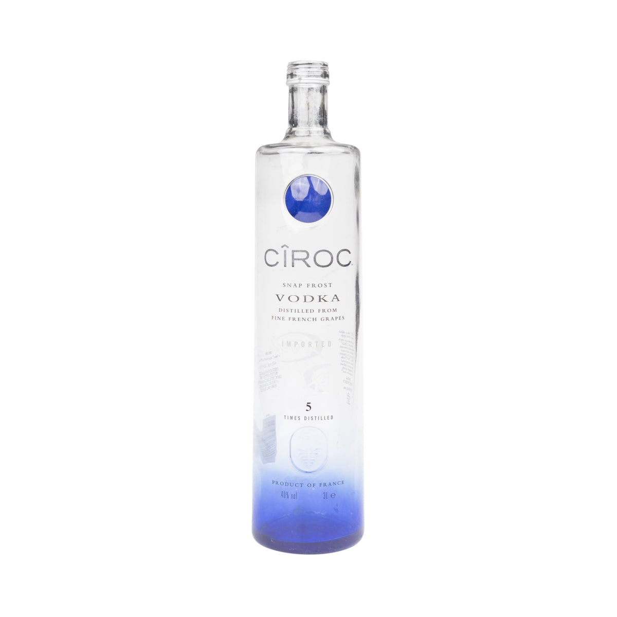 Bouteille de vodka Ciroc 3 l VIDE d'occasion Bricolage Décoration Lampe de bar Bouteille vide Vodka
