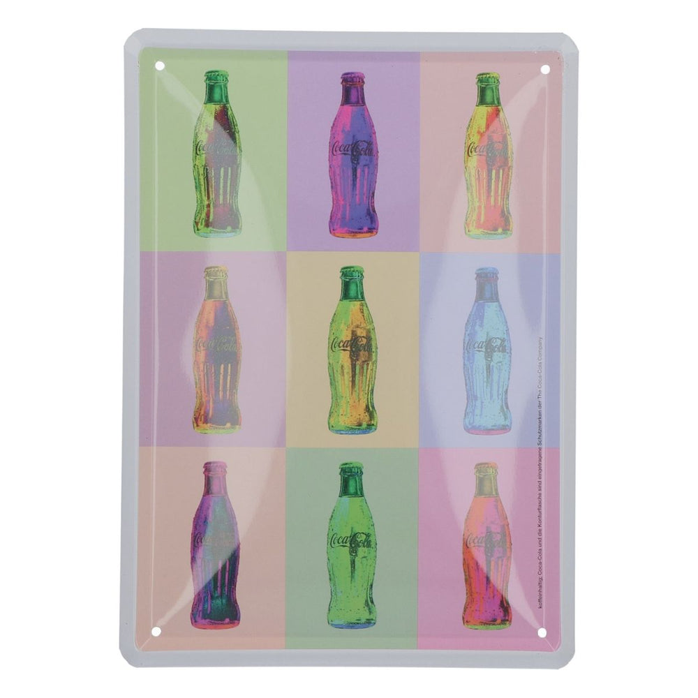 Coca Cola Plaque métallique Bouteilles Colorée 21x15cm Plaque publicitaire Décoration murale Produits dérivés