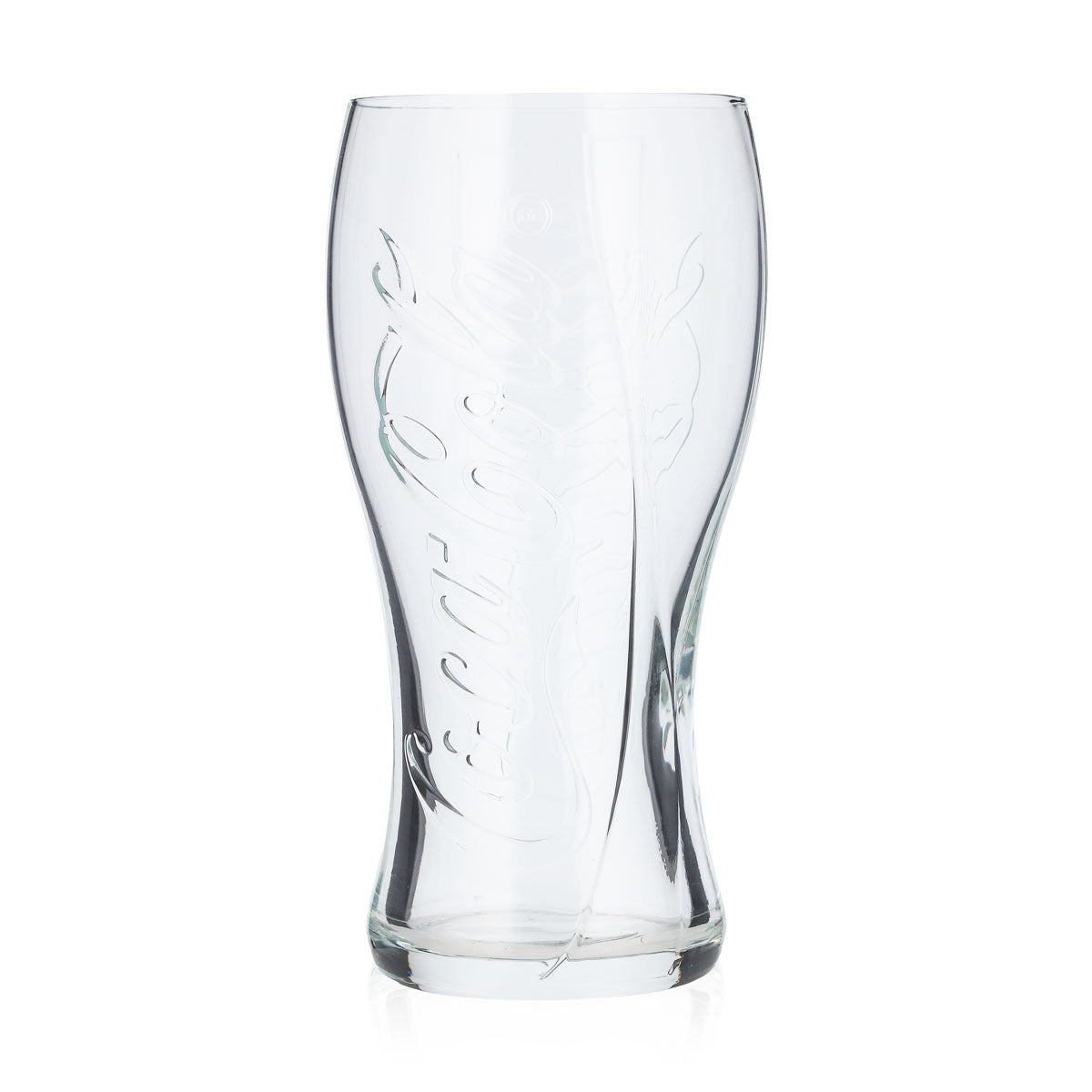 Verre Coca Cola 0,3 l Contour Curve Logo vertical en relief Verres à boissons – Vue 3