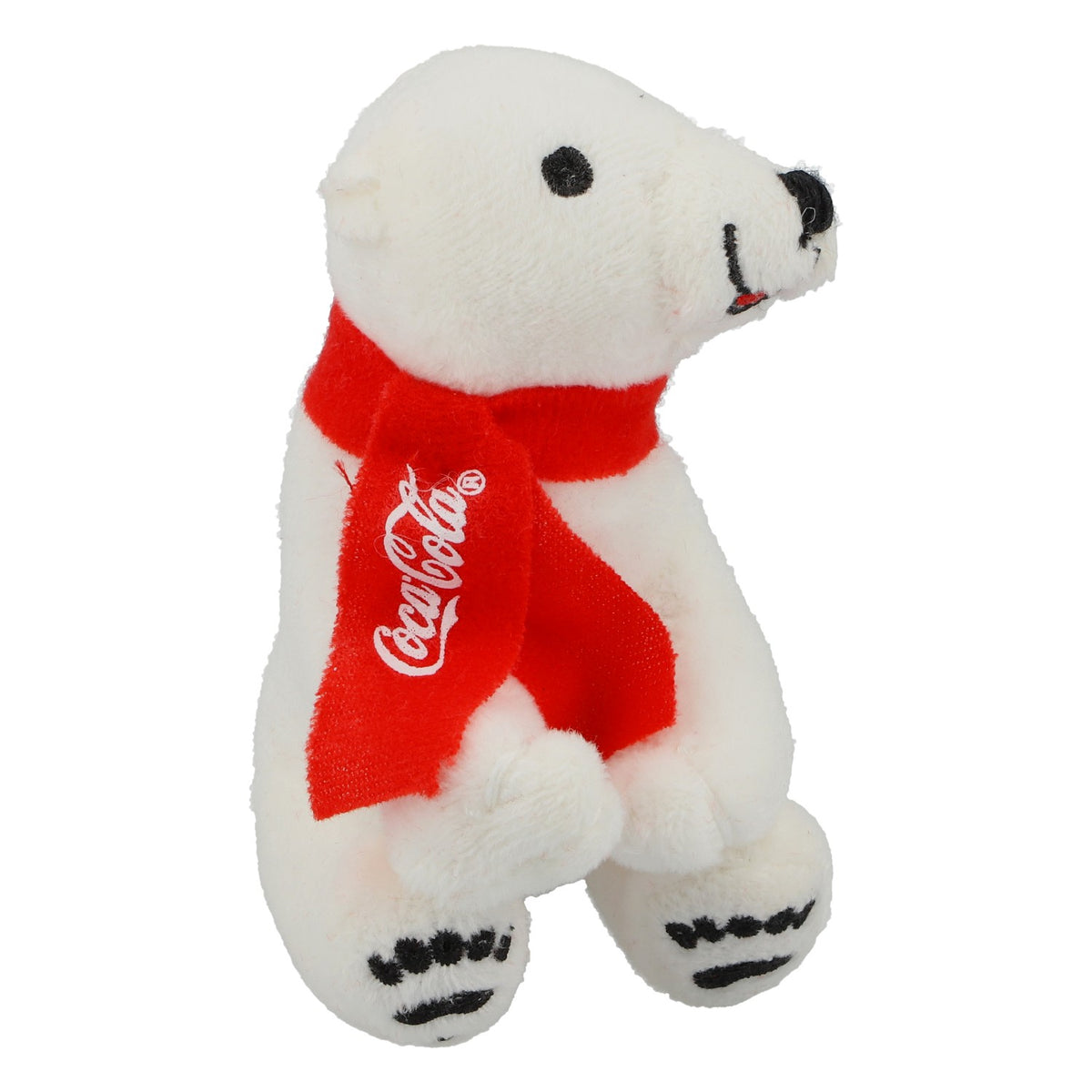 Peluche Coca-Cola : ours polaire assis avec une écharpe, 11 cm – Objet de collection, idée cadeau – Vue 4