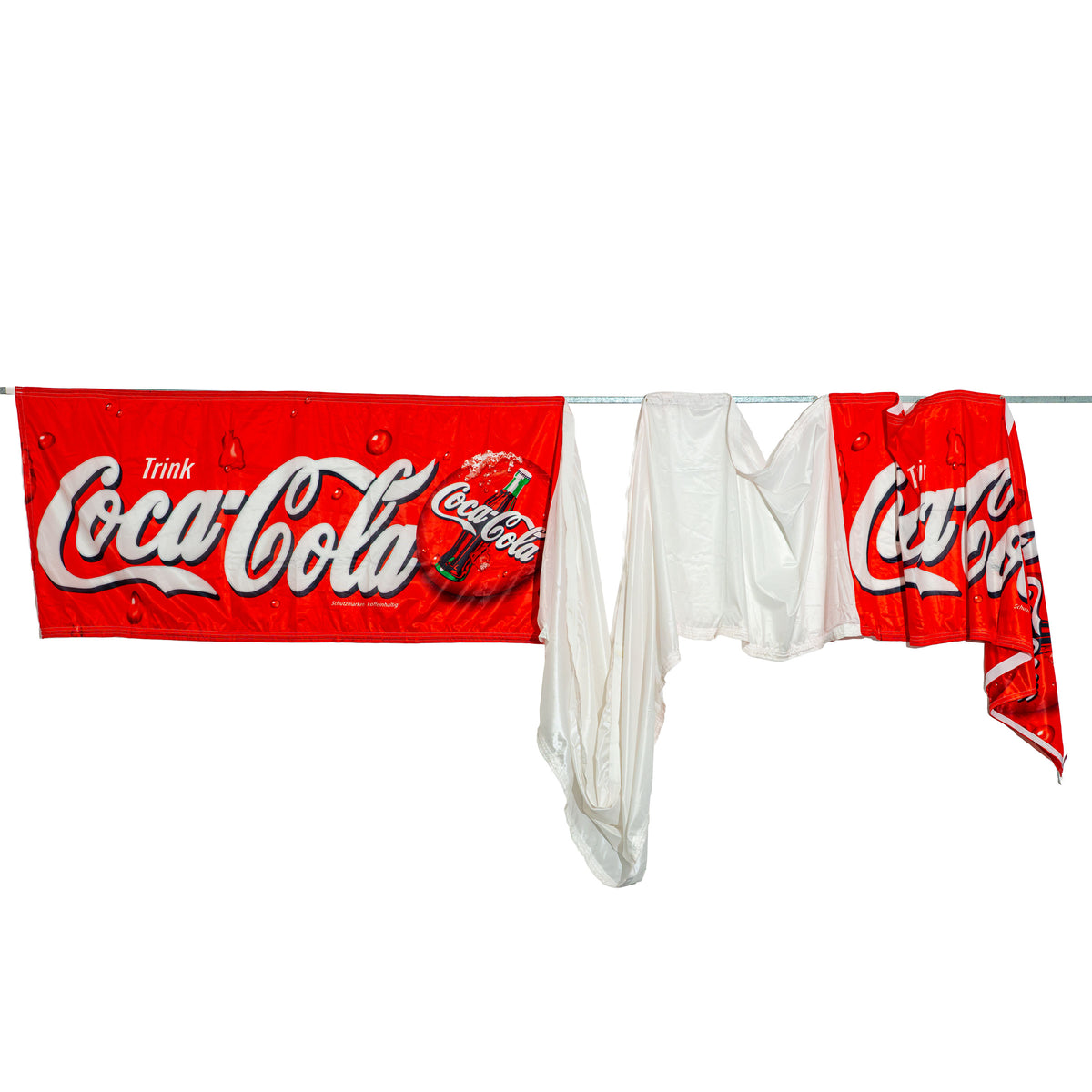 Bannière en verre Coca-Cola, drapeau en polyester