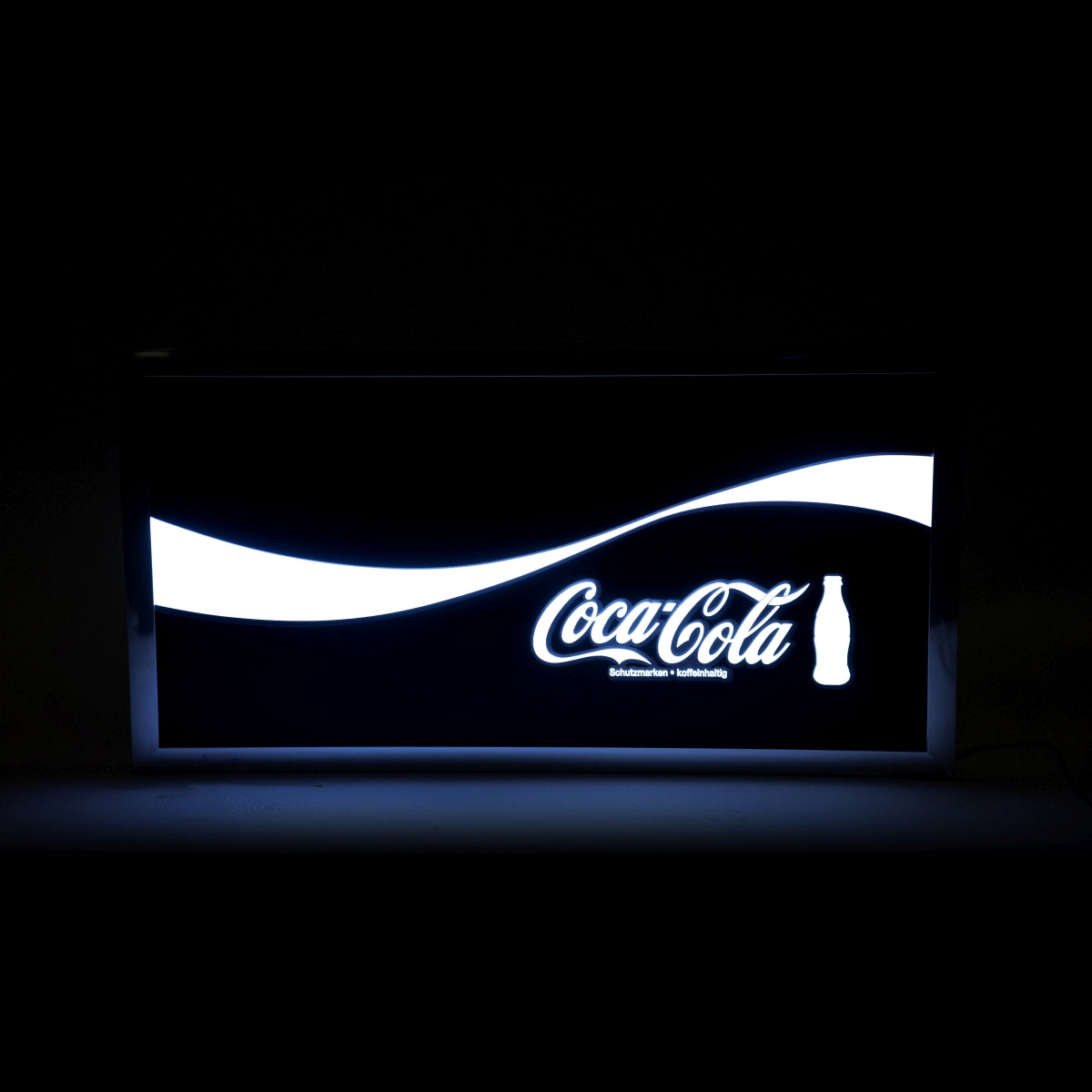Enseigne lumineuse vintage Coca Cola 61x32 « vague » LED changement de couleur rouge blanc néon – Vue 3
