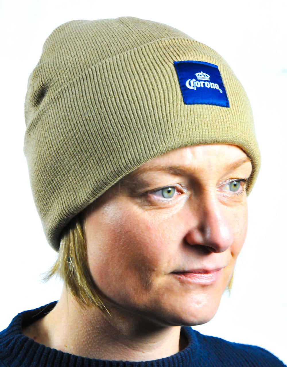 Corona Extra, bonnet d'hiver en tricot Bonnet en laine Bonnet d'hiver finement tricoté beige