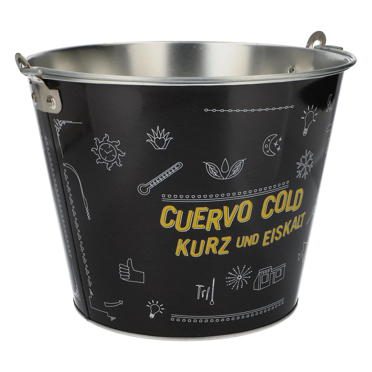 Cuervo Jose Seau à glace Refroidisseur de bouteille Seau à glace 5 l Métal noir – Vue 3