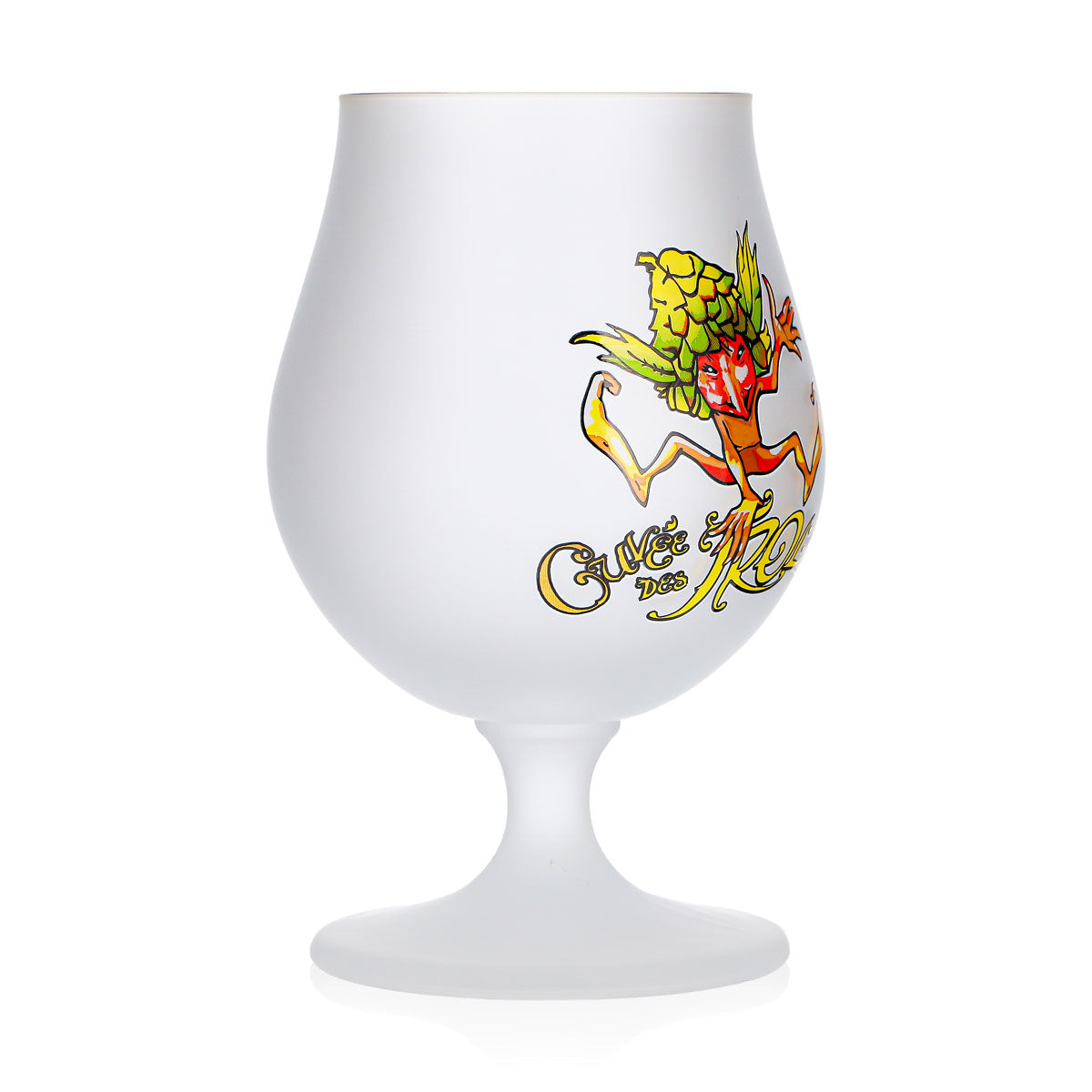 Verre à bière « Cuvée des Trolls » 0,25 l, forme tulipe, logo Troll, verre dépoli, verre à bière de type coupe – Vue 2