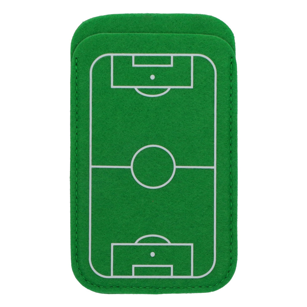 Datalog Divers Étui pour téléphone portable Fan Football Feutre Terrain de football vert
