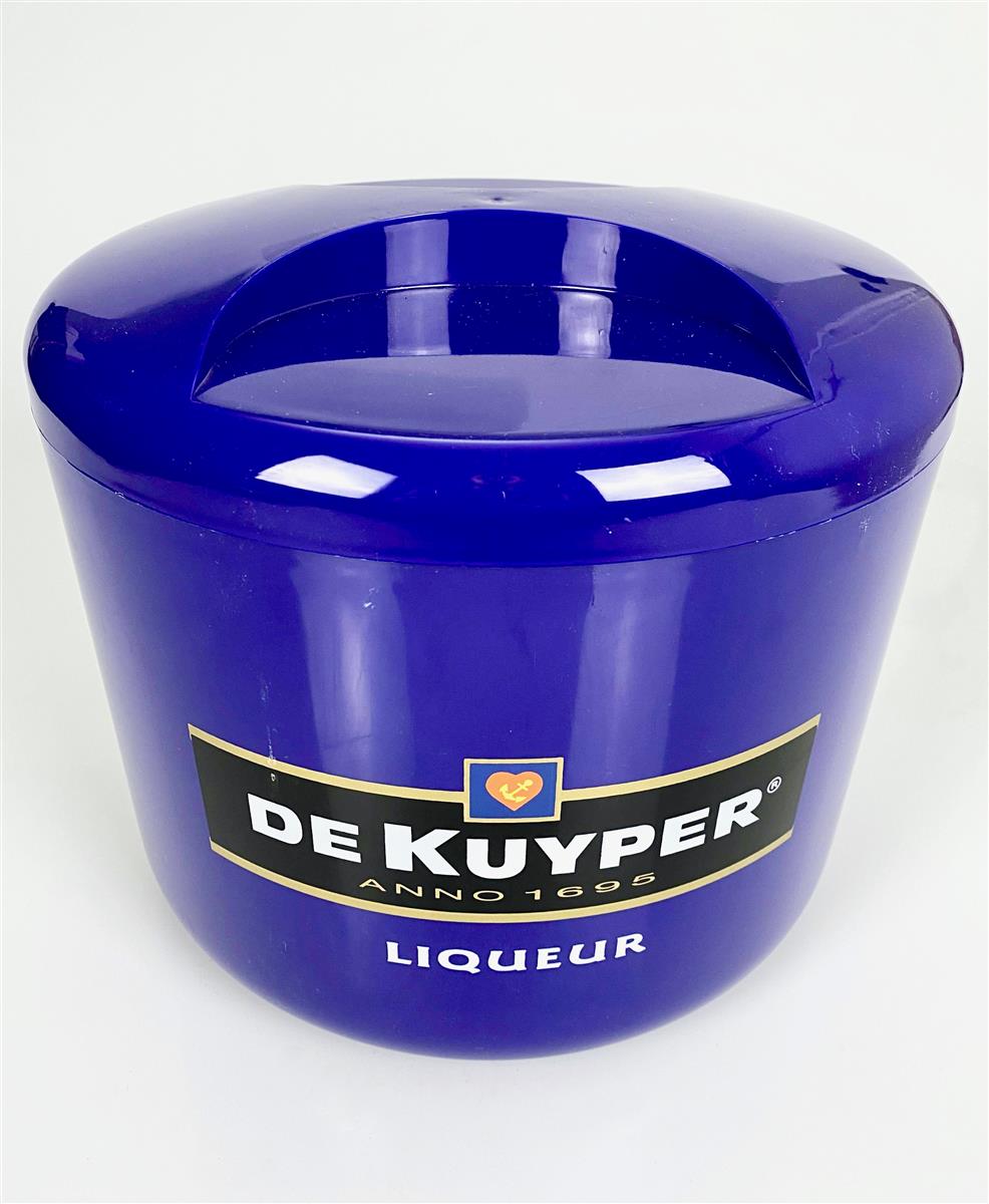Bac à glaçons De Kuyper pour liqueurs, refroidisseur de bouteilles, bac à glace avec couvercle, bleu