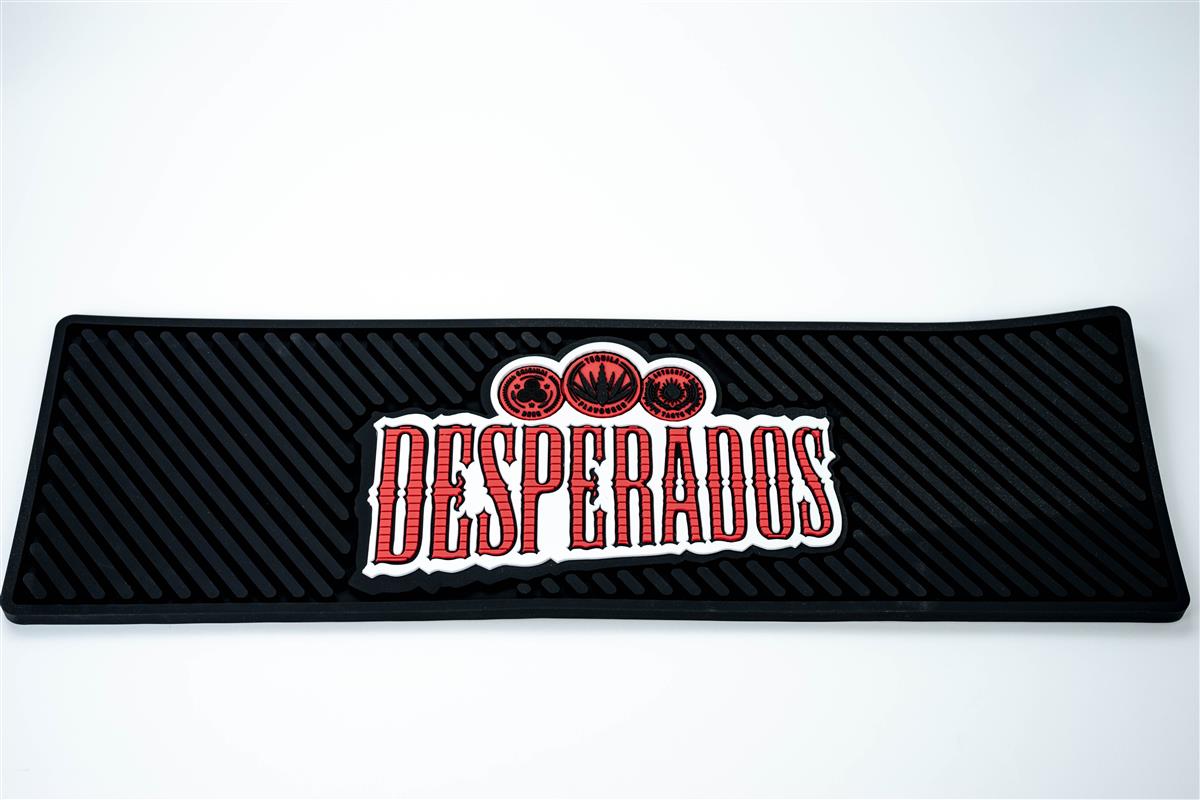 Sous-verre à bière Deperados Tapis égouttoir Accessoires de bar noir grand format 58 x 18