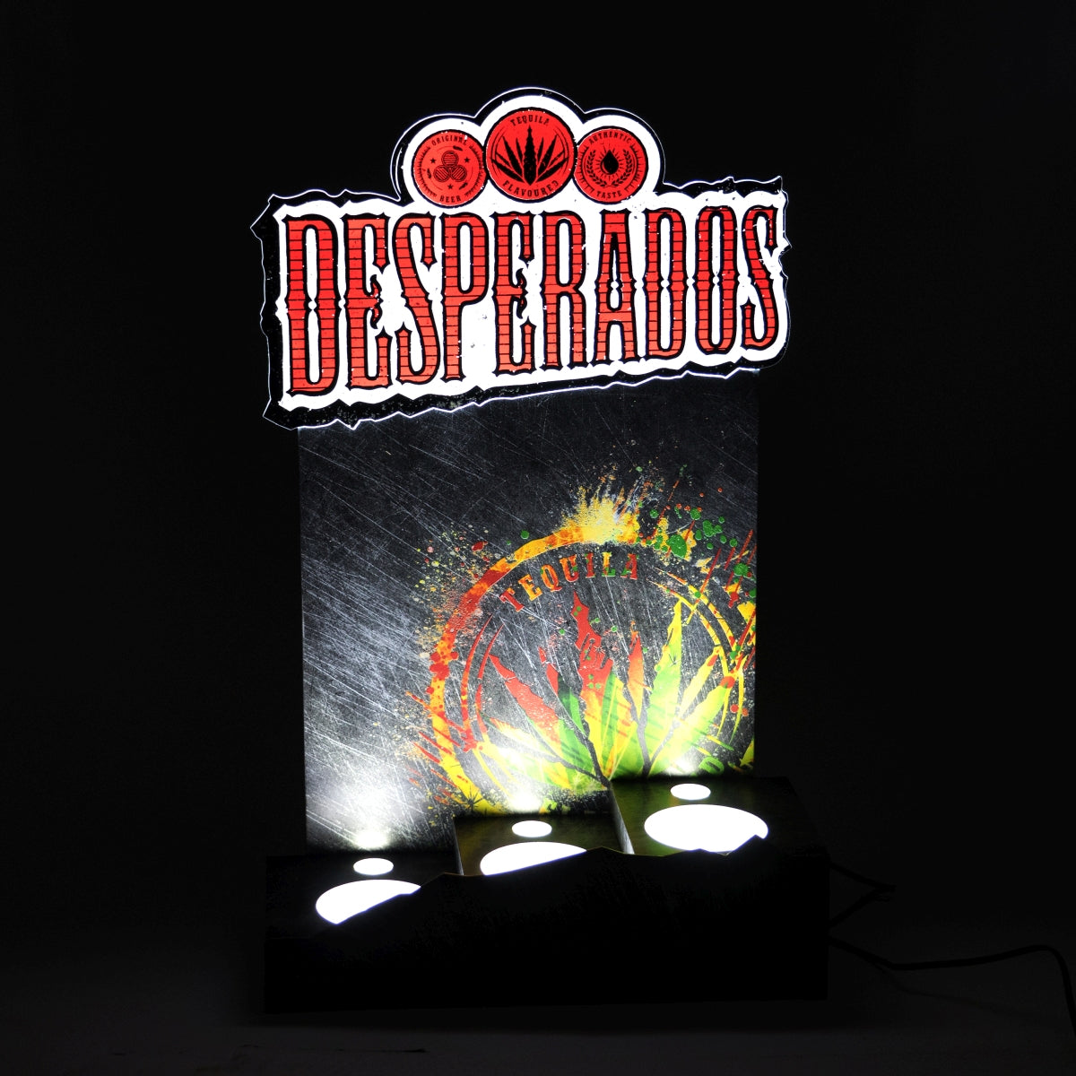 Desperados Bière Glorifier 50x30 LED pour 3 bouteilles Présentoir Bar Décoration Panneau – Vue 4