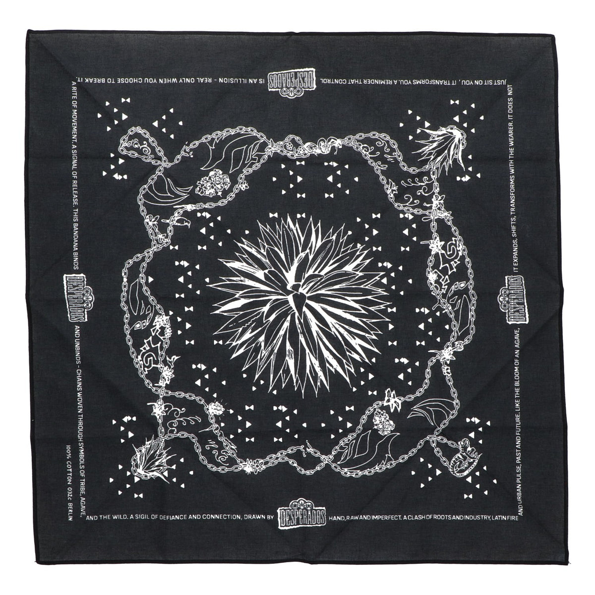 Foulard Desperados noir 53 x 53 cm