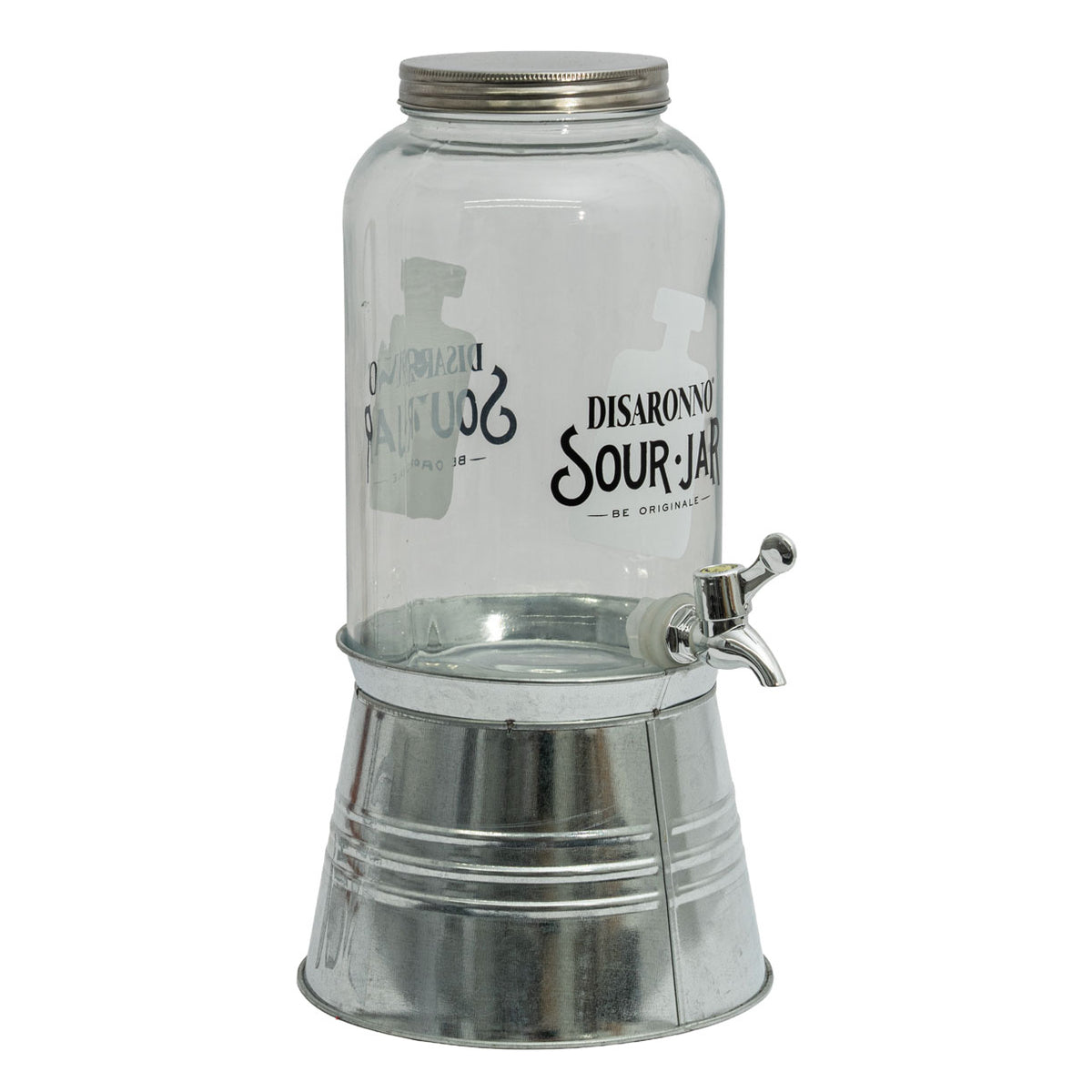 Distributeur de liqueur Disaronno 3 l avec bec verseur, métal/acrylique