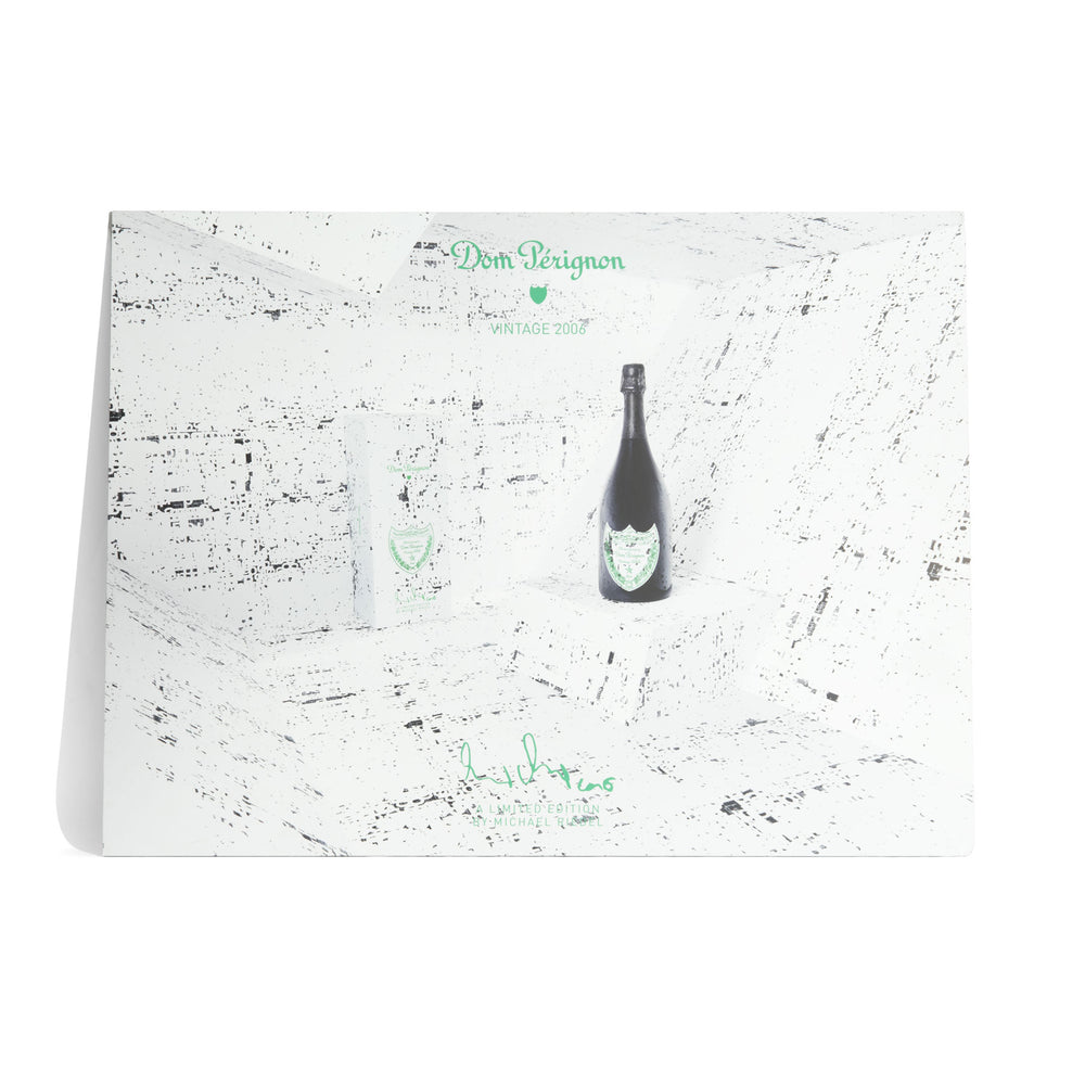 Dom Pérignon Champagne Tableau mural 84x63 cm pièce blanche avec bouteille millésime 2006