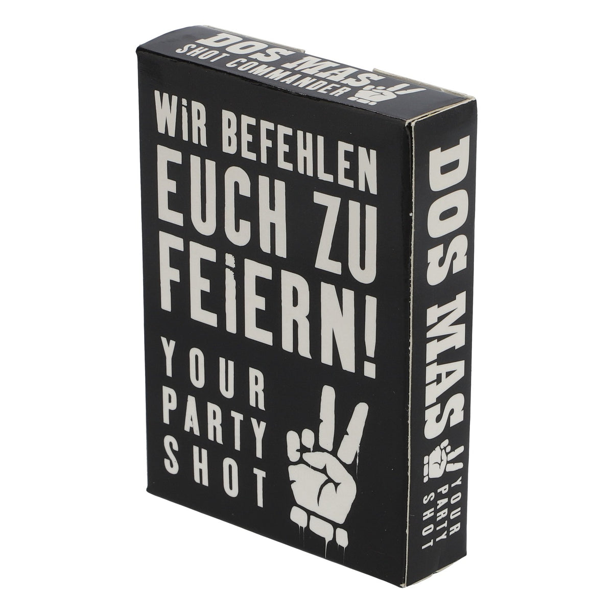 Dos Mas Liqueur Jeu de cartes Jeu à boire Soirée jeux Shot Commander Cartes de skat Noir – Vue 2