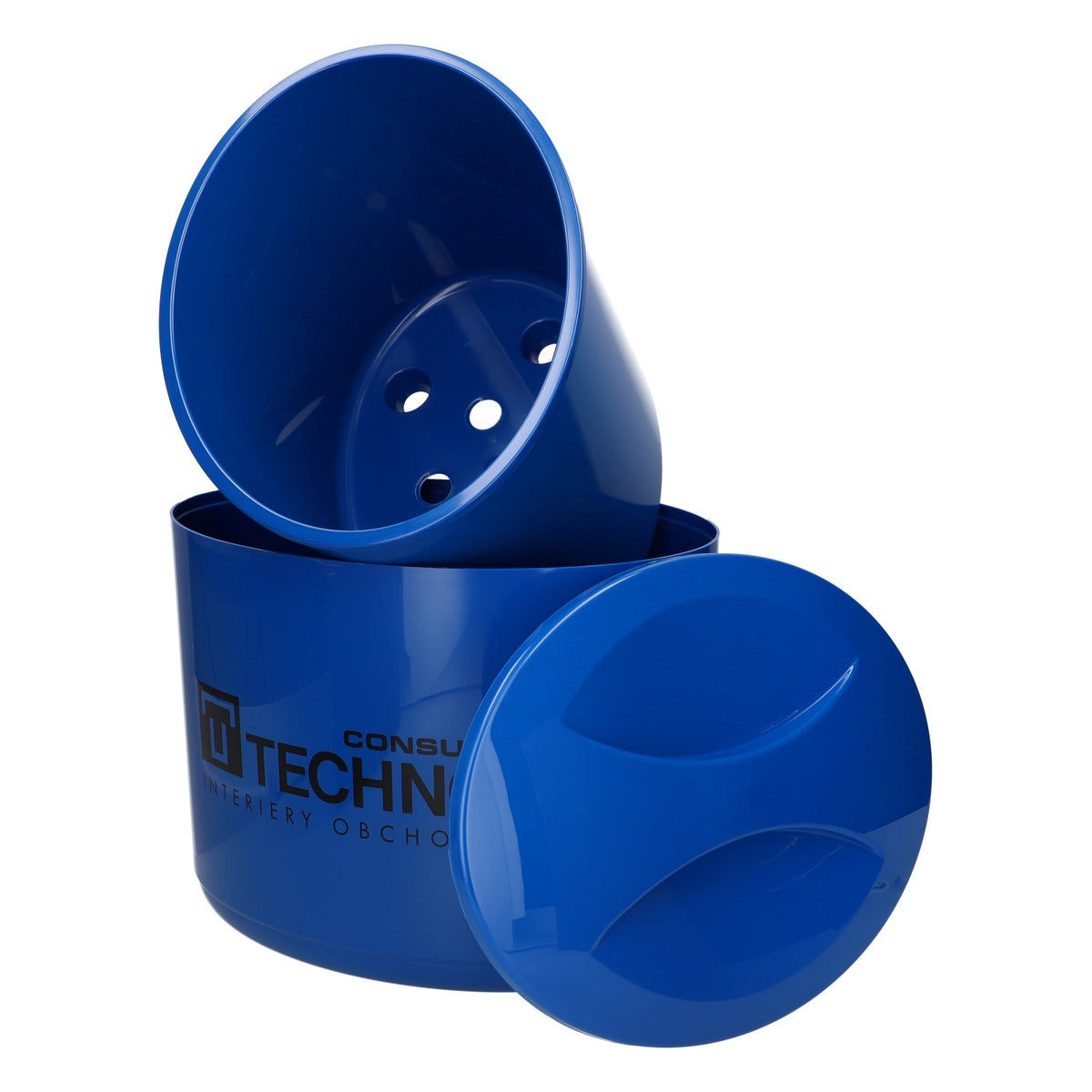 Double B. Refroidisseur de bouteilles 10 l, logo noir Techno Consult, neuf, bleu – Vue 5