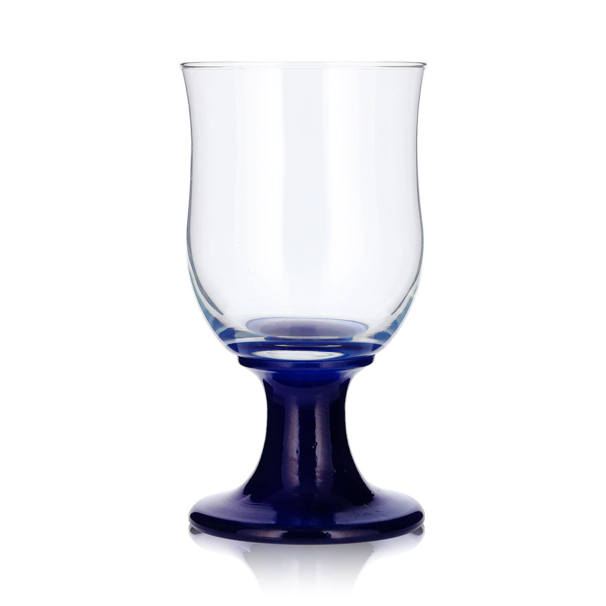 Verre à bière Durobor 0,36 l, forme calice, fond bleu – Vue 2
