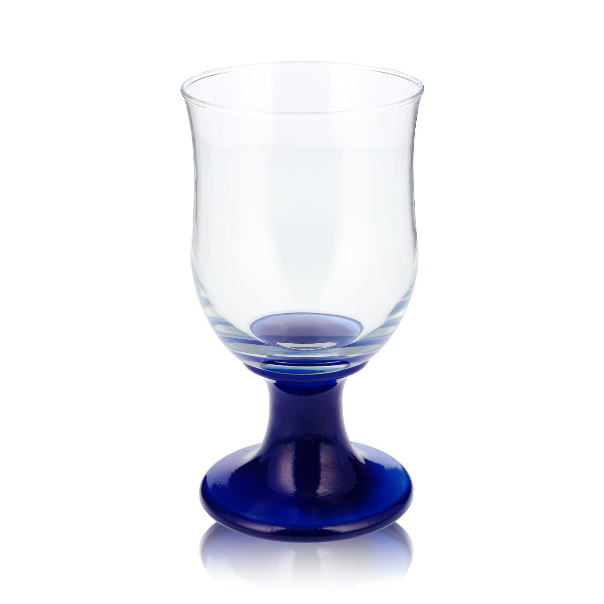 Verre à bière Durobor 0,36 l, forme calice, fond bleu – Vue 3