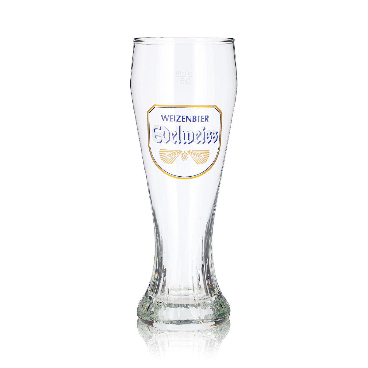 Verre à bière Edelweißbrauerei, 0,5 l, forme de coupe, verre à bière de blé, relief « Sahm » – Vue 2