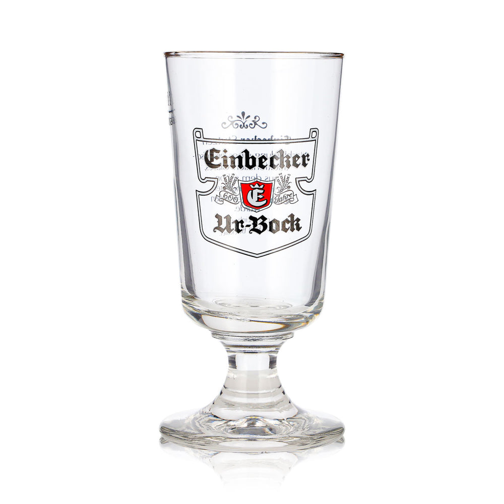 Verre à bière Einbecker 0,2 l, forme calice, Urbock Exclusiv, bord doré, Rastal