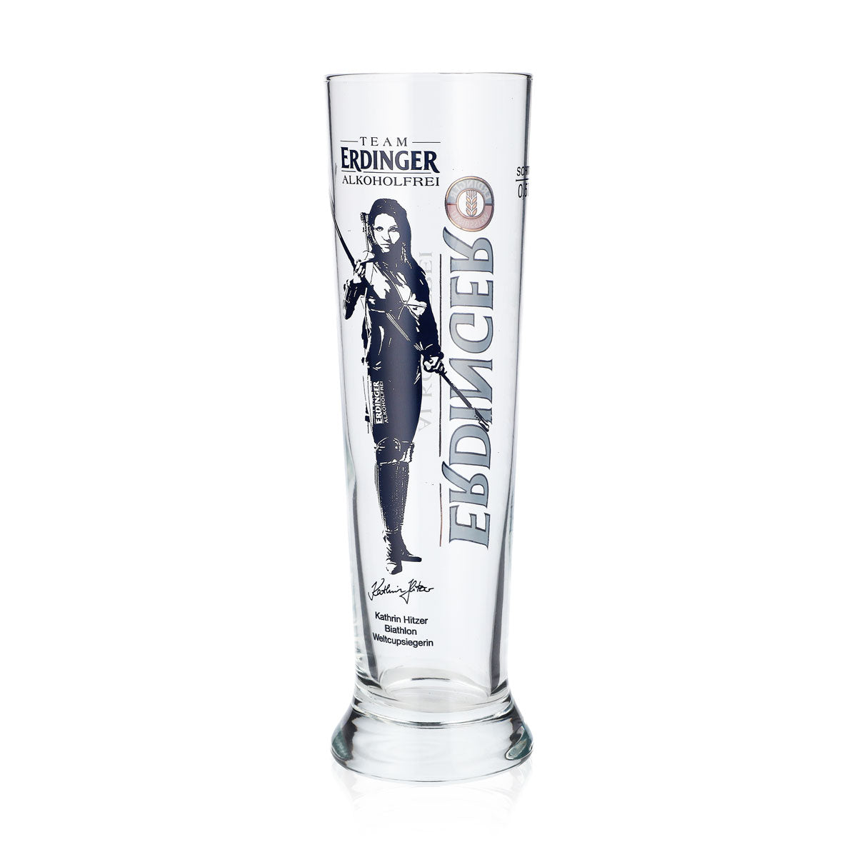 Verre à bière Erdinger 0,5 l Verre à bière blanche Édition spéciale « Kathrin Hitzer » Sans alcool – Vue 3