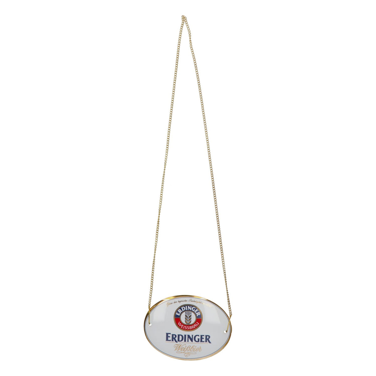 Plaque en céramique blanche « Erdinger » pour robinet à bière, 12 x 9 cm, neuve – Vue 2