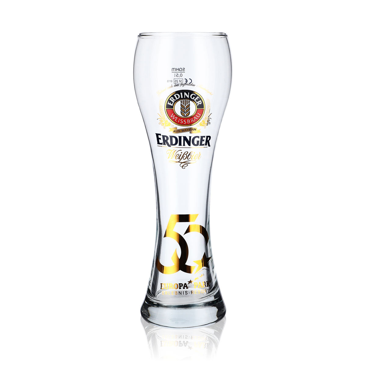 Verre à bière Erdinger Weissbier Verre à collectionner 0,5 l Verre à bière blanche 50 J. E.P.