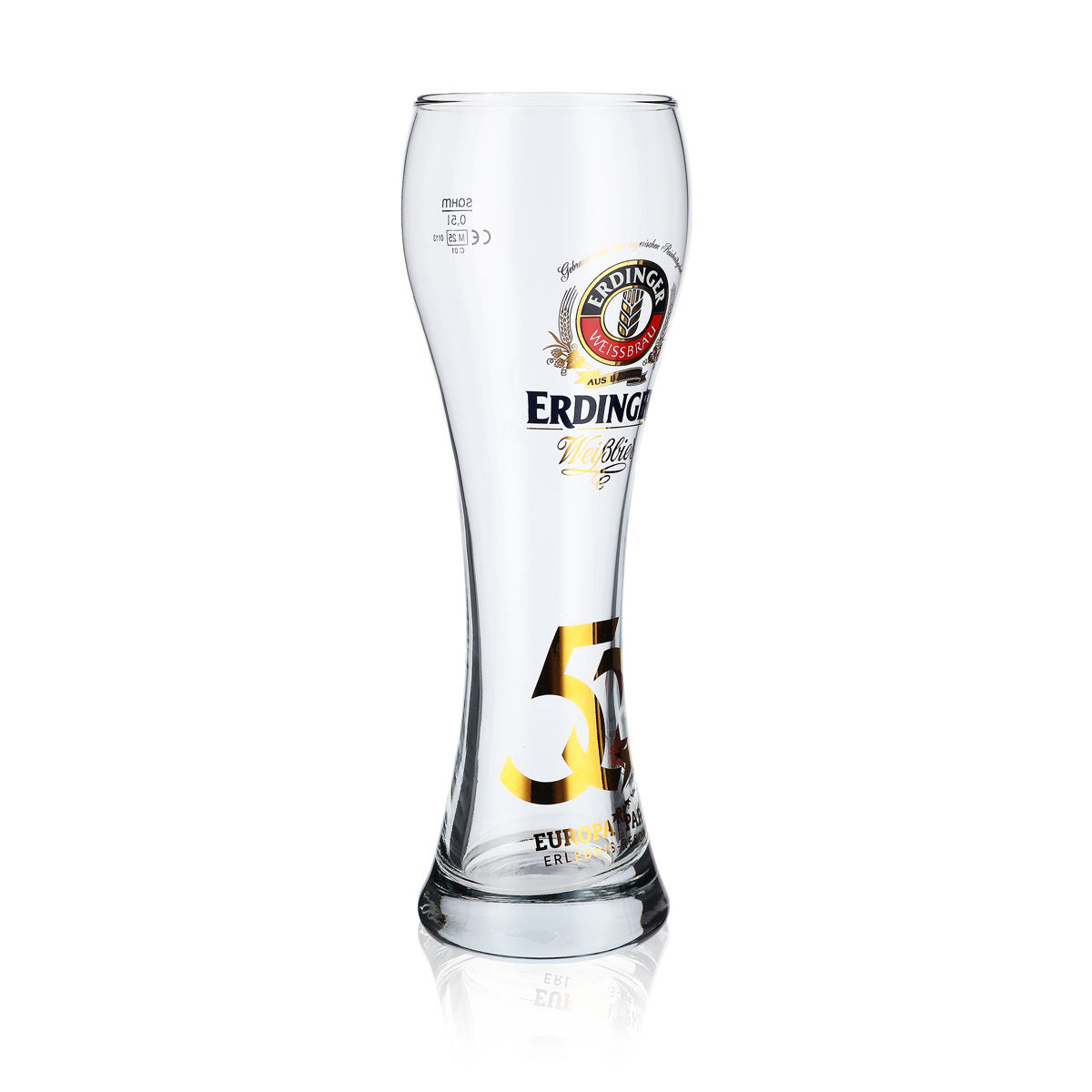 Verre à bière Erdinger Weissbier Verre à collectionner 0,5 l Verre à bière blanche 50 J. E.P. – Vue 2
