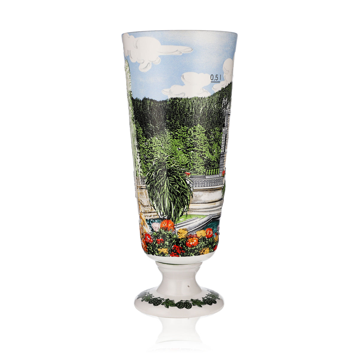 Verre à bière Erdinger Weissbräu 0,5 l, chope en céramique, édition château de Linderhof – Vue 3