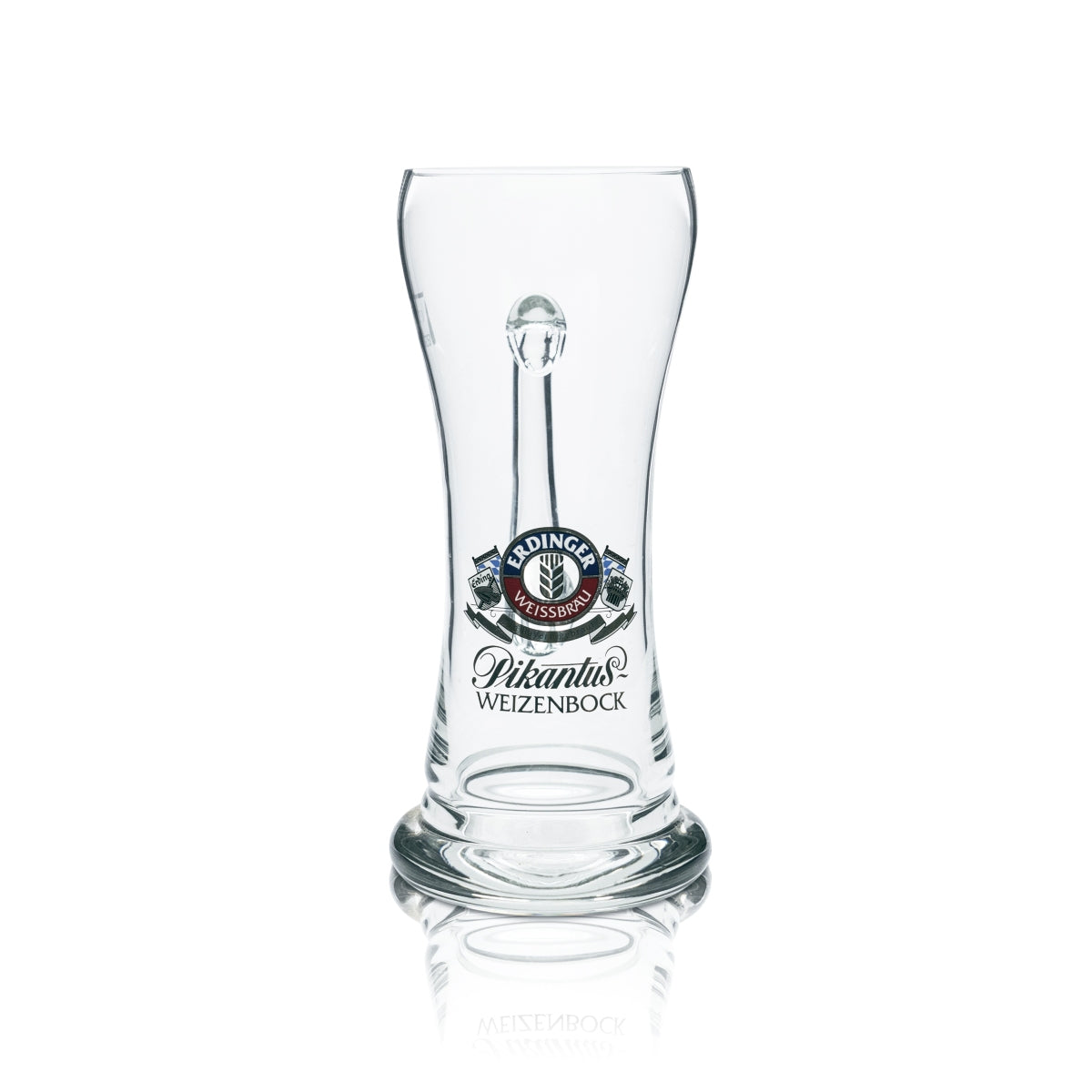 Verre Erdinger Weissbräu 0,5 l, chope, verre à bière Pikantus, bière de blé forte