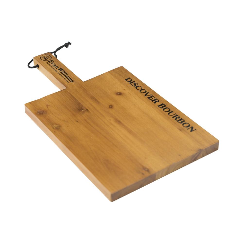 Evan Williams Whiskey Planche à découper en bois brun Planche à découper pour la cuisine et le petit-déjeuner