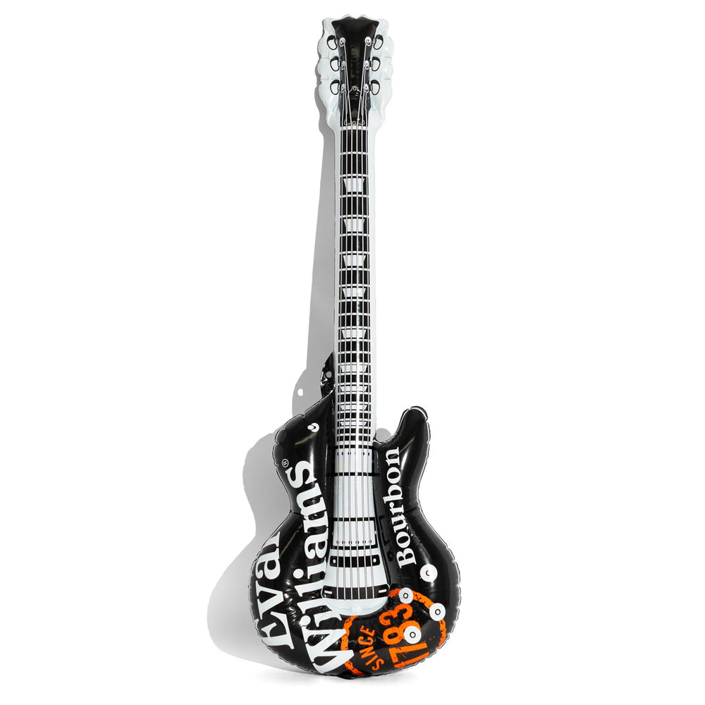 Evan Williams Whisky Guitare aérienne Décoration murale Guitare gonflable Noire