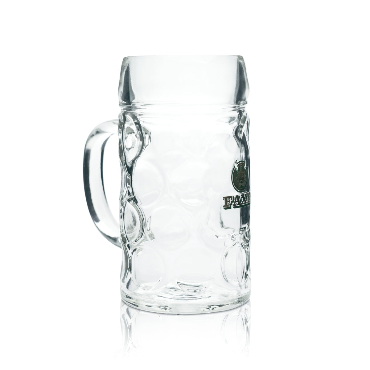 Verre à bière Faxe 1 l, chope à mesurer, verres Seidel, Danemark, Viking Gastro, verre vert – Vue 3