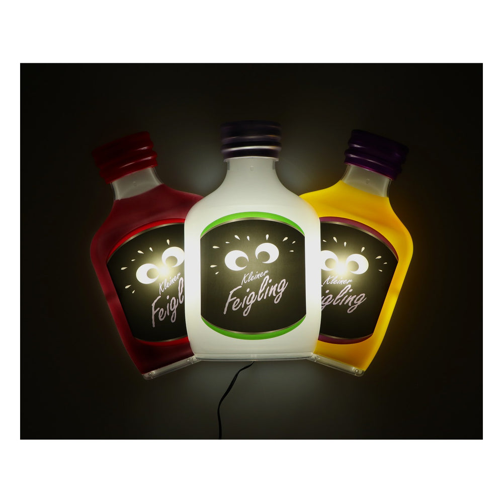 Liqueur Feigling Enseigne lumineuse LED « DIE DREI ! » Interrupteur
