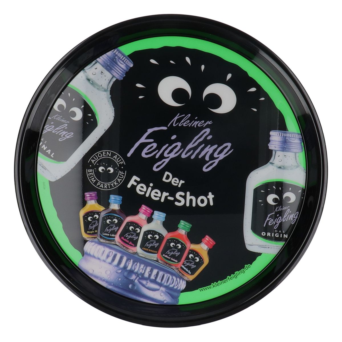 Feigling Liqueur Plateau Plateau de service Plateau de serveur Plateau rond Vert Rond