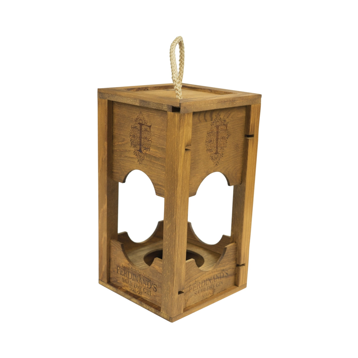 Lampe en bois Ferdinand Gin Lantern Glorifier Présentoir Display Show Bottle