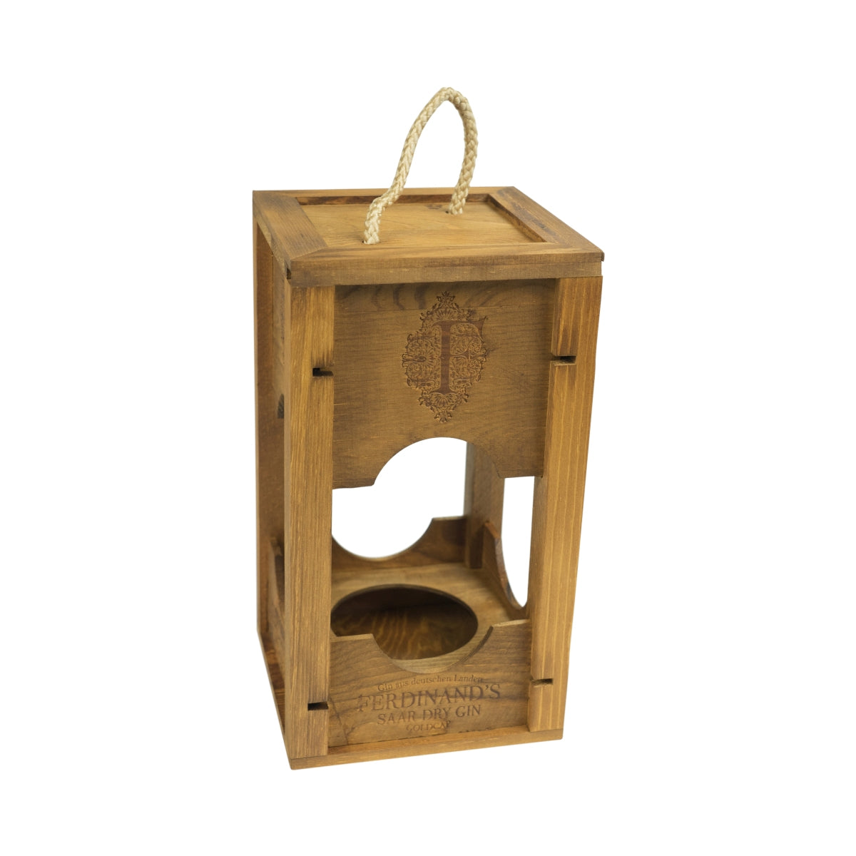 Lampe en bois Ferdinand Gin Lantern Glorifier Présentoir Display Show Bottle – Vue 2