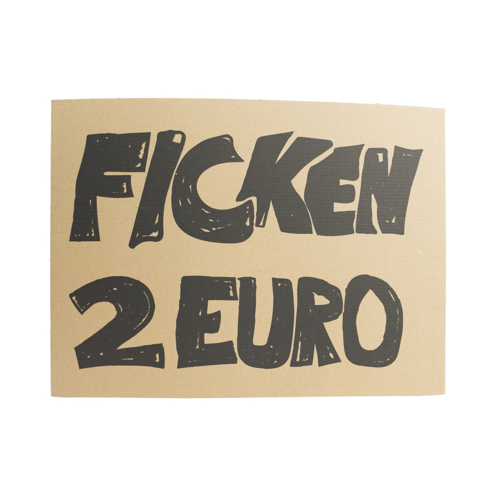 Liqueur « Ficken » (baise) En carton Panneau « Ficken » 2 € Festival Fête Panneau Décoration murale