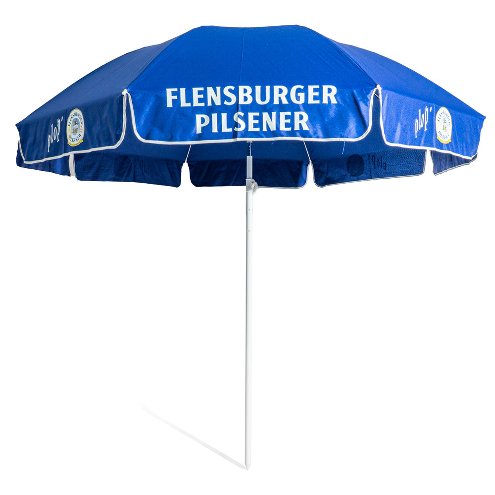 Parasol Flensburger Pilsener Ø2m Protection solaire « Plop » Bleu Blanc