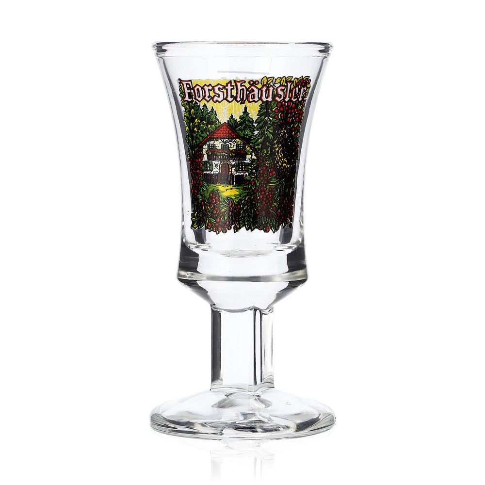 Eau-de-vie Forsthäusler, verre 2 cl Logo Haus Rittmeister hoch Stamper Böckling