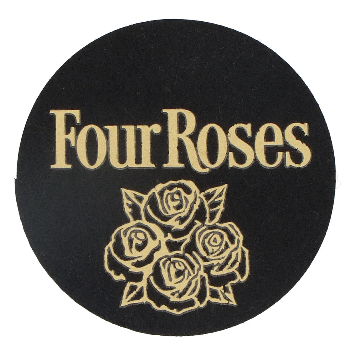 Four Roses Whiskey Sous-verres en feutre Sous-verres en verre Noir 6,2 cm de diamètre « Four Roses » avec logo – Vue 2