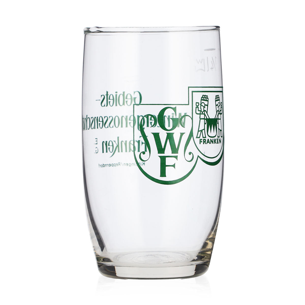 Verre à vin Franken Verre à pied 0,1 l Coopérative viticole régionale Logo vert – Vue 2
